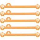Wooden Camera Cine Mag Ties (5-Pack, Neon Orange, 4.1")