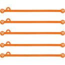 Wooden Camera Cine Mag Ties (5-Pack, Orange, 6.8")