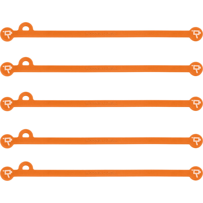 Wooden Camera Cine Mag Ties (5-Pack, Orange, 6.8")