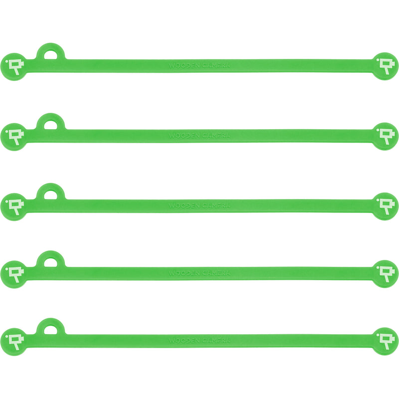 Wooden Camera Cine Mag Ties (5-Pack, Neon Green, 6.8")