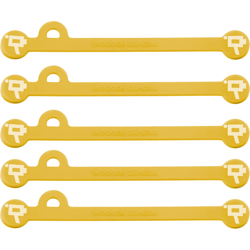 Wooden Camera Cine Mag Ties (5-Pack, Yellow, 4.1")