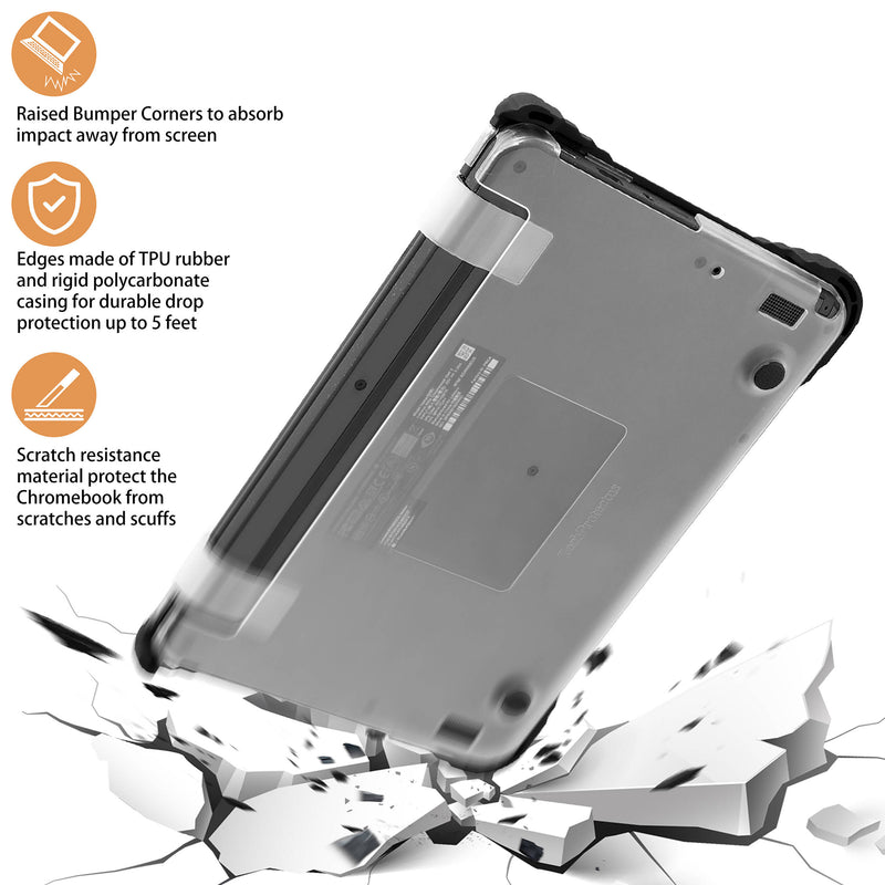 TechProtectus ShockProof Hard-Shell Case for Lenovo 11" 100e or 100w Gen 3 Chromebook (Black)