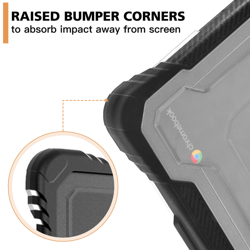 TechProtectus ShockProof Hard-Shell Case for Lenovo 11" 500e or 500w Gen 3 Chromebook (Black)