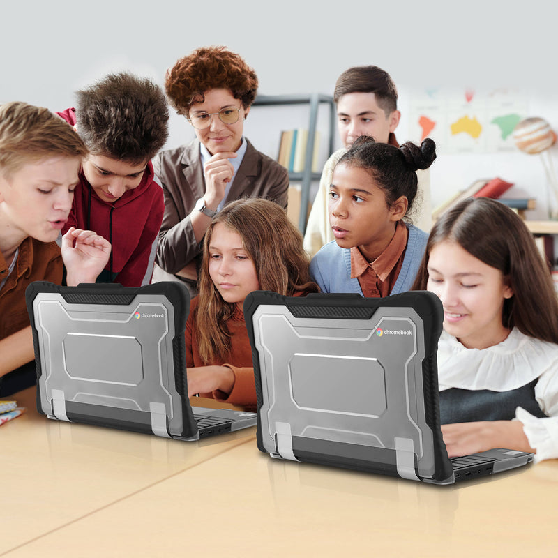 TechProtectus ShockProof Hard-Shell Case for Lenovo 11" 500e or 500w Gen 3 Chromebook (Black)