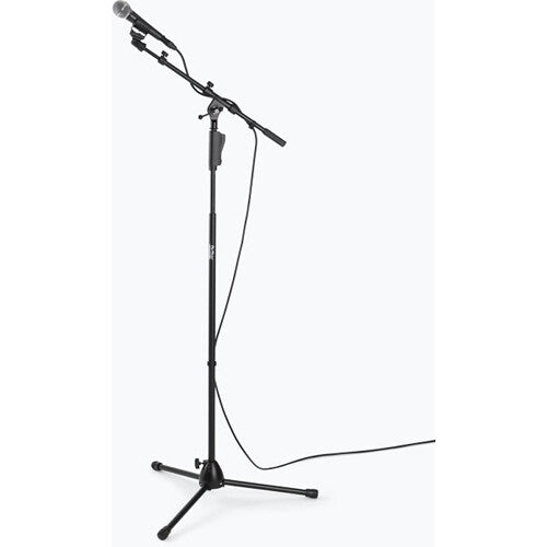 On-Stage MS7550 One-Handed Tripod Microphone Stand with Telescoping Boom (Brown Box)