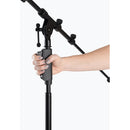 On-Stage MS7550 One-Handed Tripod Microphone Stand with Telescoping Boom (Brown Box)
