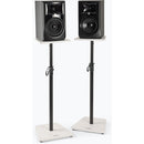 On-Stage Wood Studio Monitor Stands (White, Pair)