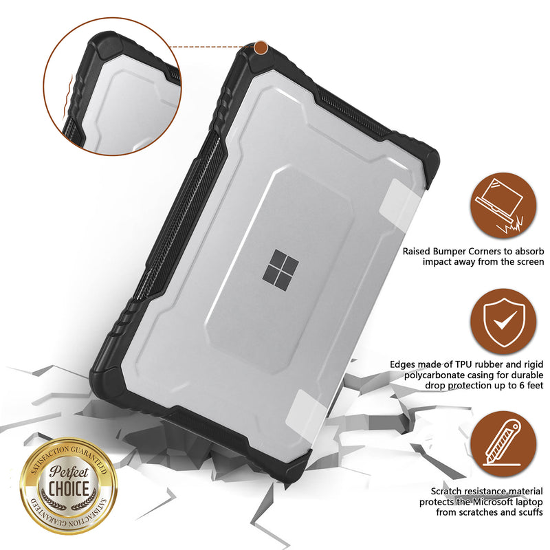 TechProtectus Shockproof Hardshell Case for Microsoft 12.4" Surface Laptop Go (Black)