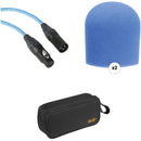 B&H Photo Video Performance Microphone Windscreen and XLR Cable ID Kit (Blue)