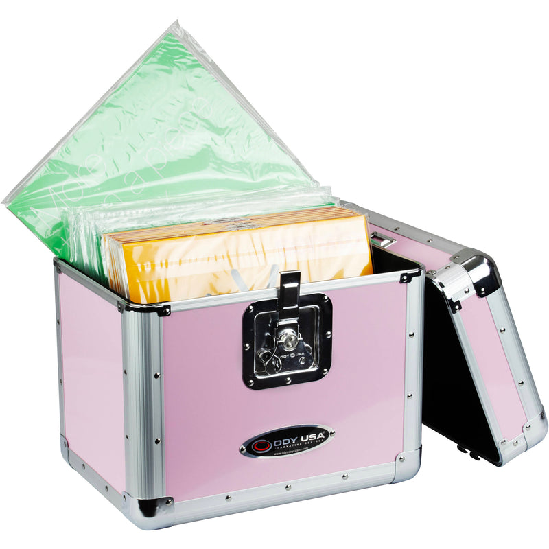 Odyssey Krom Series KLP2 Stackable Record/Utility Case (Pink)
