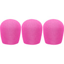 WindTech 900 Series Windscreens for 1-5/8" Diameter Microphones (3 Pack, Pink)
