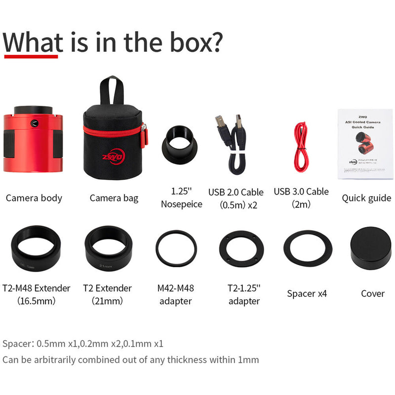 ZWO ASI990MM Pro Cooled Monochrome SWIR Astronomy Camera