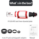 ZWO FF130 APO Astronomical Telescope (OTA Only)