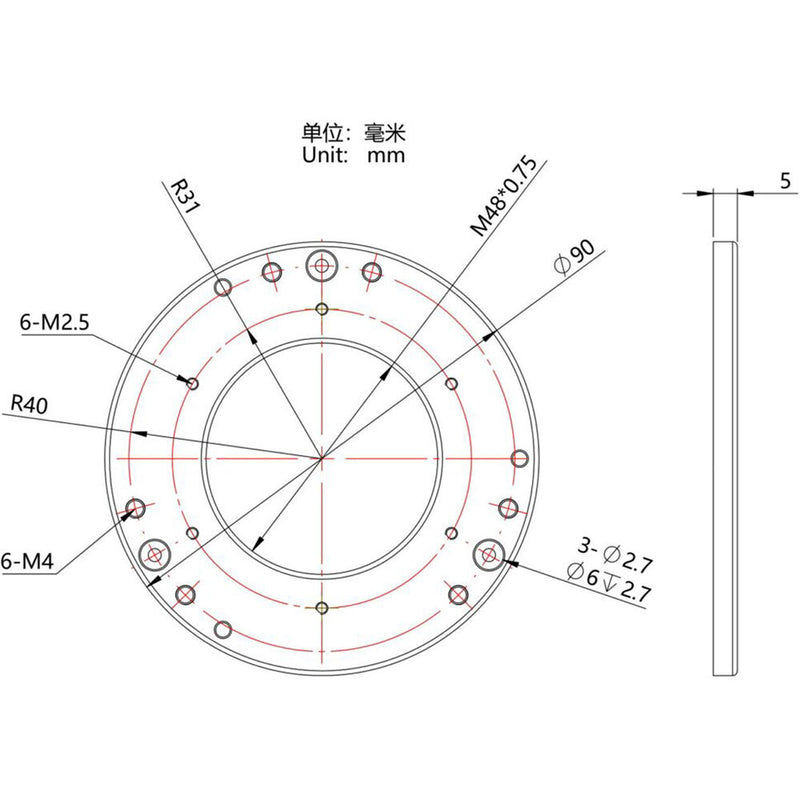 ZWO M48 Sensor Tilt Plate