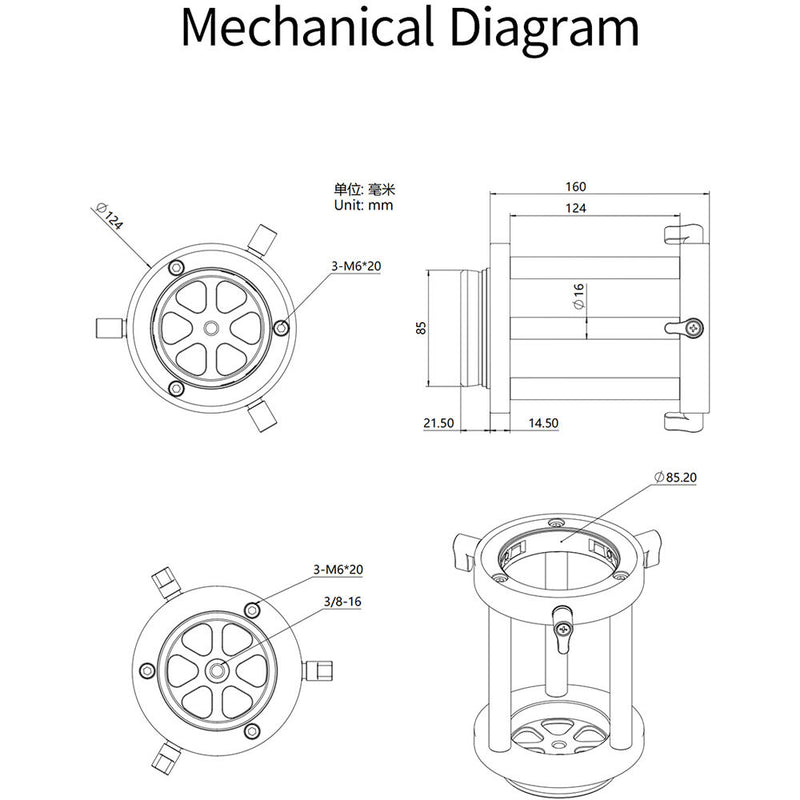 ZWO PE160 Pier Extension for AM5 Mount