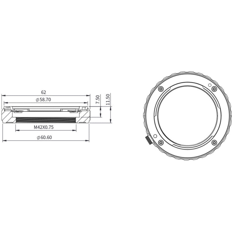 ZWO Sony Nex Lens to ASI Cameras Adapter