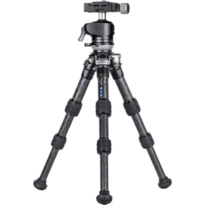 Leofoto LS-223CEX X Ranger Carbon Fiber Table Tripod with Leveling Base & LH-25 Mini Ball Head
