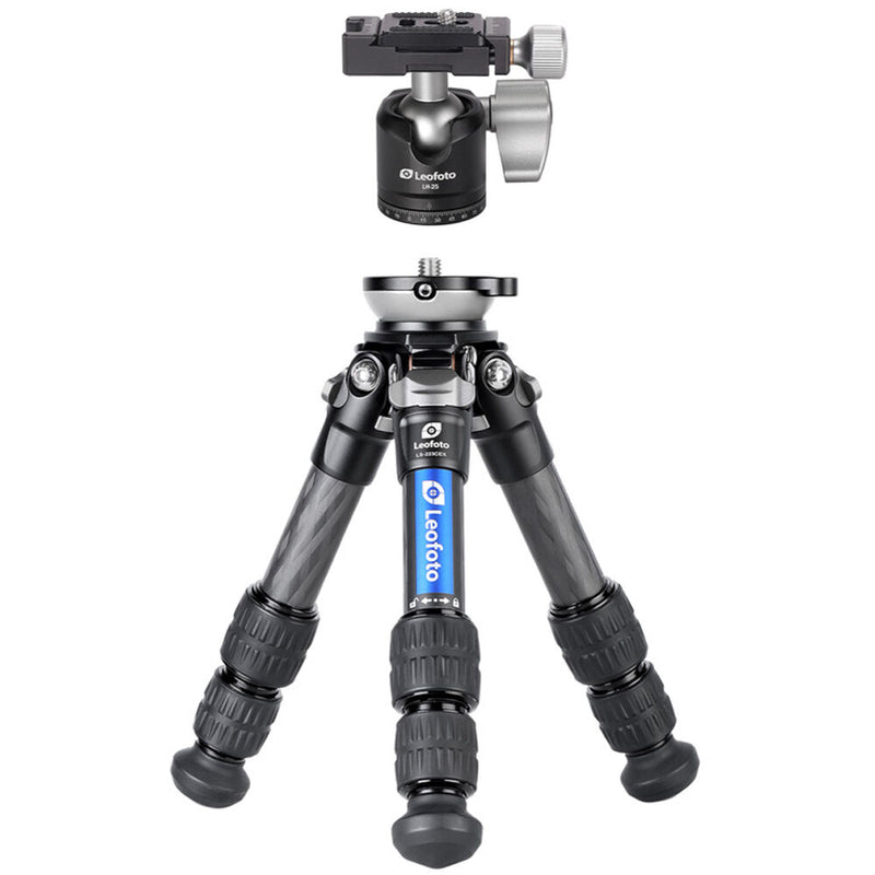 Leofoto LS-223CEX X Ranger Carbon Fiber Table Tripod with Leveling Base & LH-25 Mini Ball Head