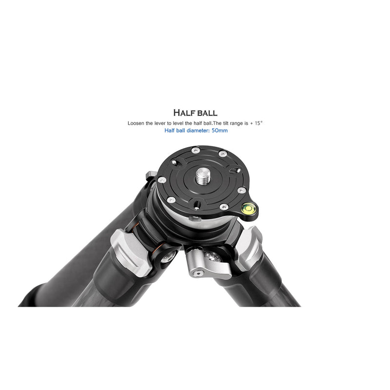 Leofoto LS-223CEX X Ranger Carbon Fiber Table Tripod with Leveling Base & LH-25 Mini Ball Head
