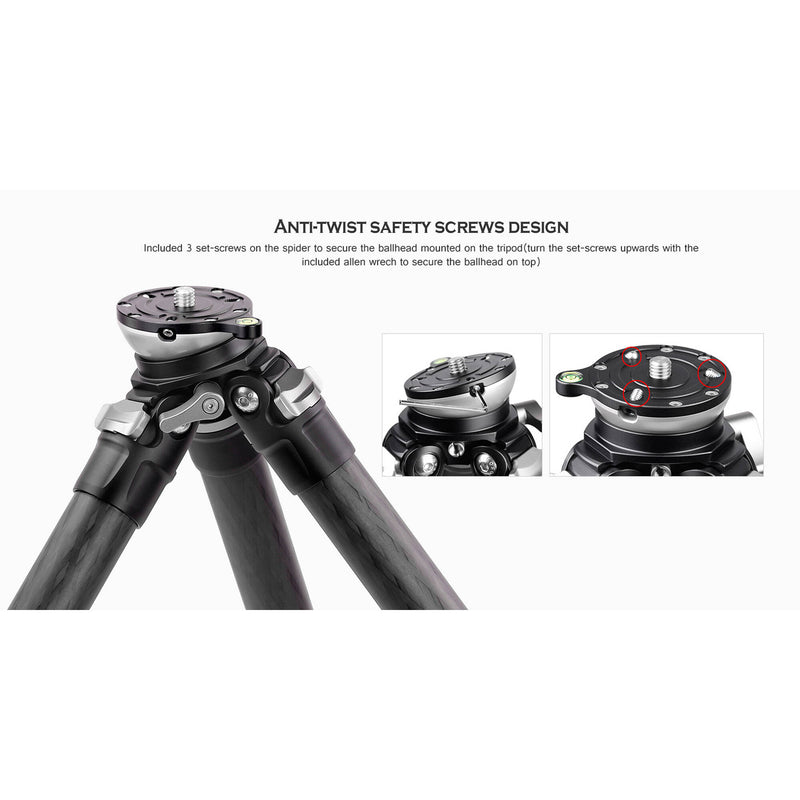 Leofoto LS-223CEX X Ranger Carbon Fiber Table Tripod with Leveling Base & LH-25 Mini Ball Head