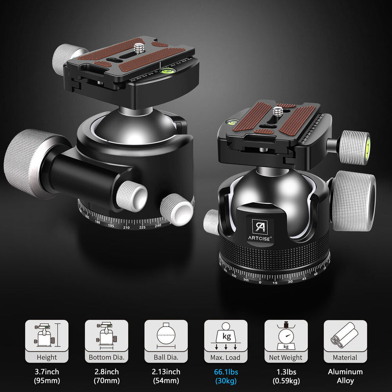 ARTCISE KB54 Low-Profile Ball Head