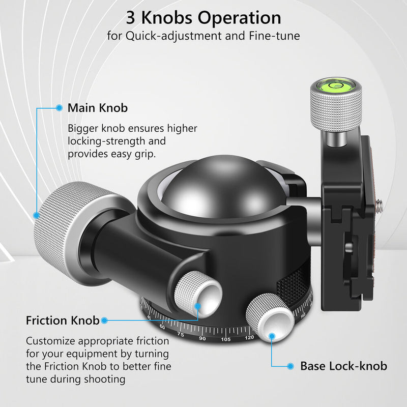 ARTCISE KB54 Low-Profile Ball Head