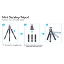 ARTCISE CS70C Pro All-in-One Carbon Fiber Tripod with LB36 Ball Head