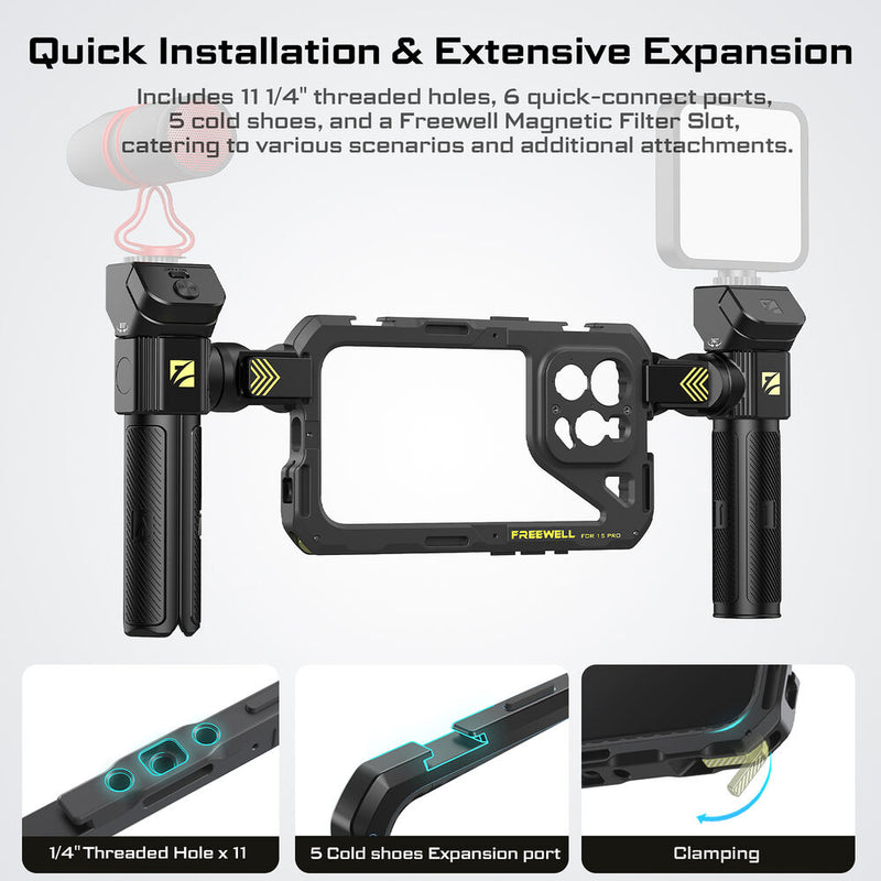 Freewell Genius Smartphone Rig Cage for iPhone 15 Pro
