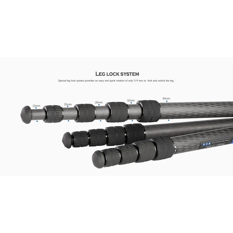 Leofoto LS-365CX Carbon Fiber Tripod (Black)