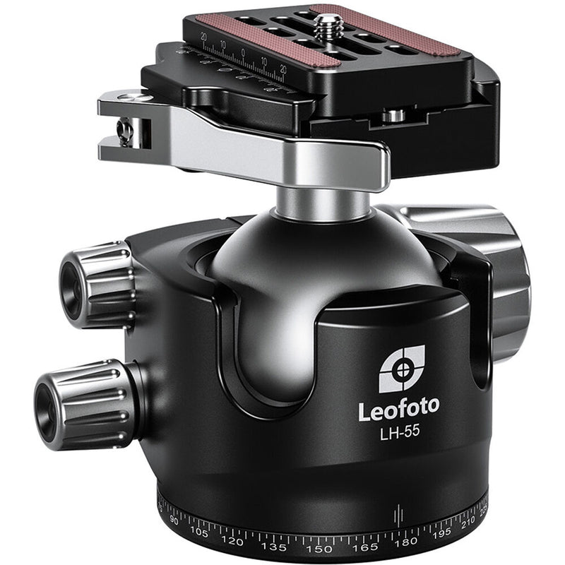 Leofoto LH-55LR Ball Head with LR-70 Lever-Release Clamp (Black)