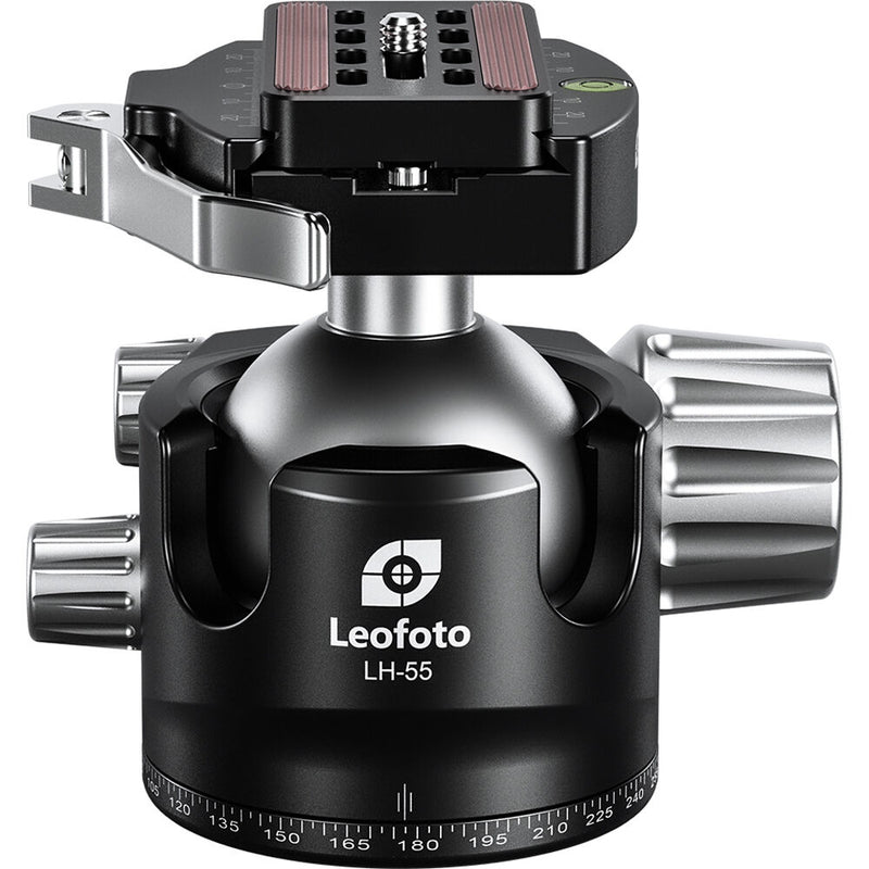 Leofoto LH-55LR Ball Head with LR-70 Lever-Release Clamp (Black)