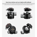 Leofoto LH-55LR Ball Head with LR-70 Lever-Release Clamp (Black)