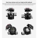 Leofoto LS-364CX Carbon Fiber Tripod with LH-47LR Ball Head
