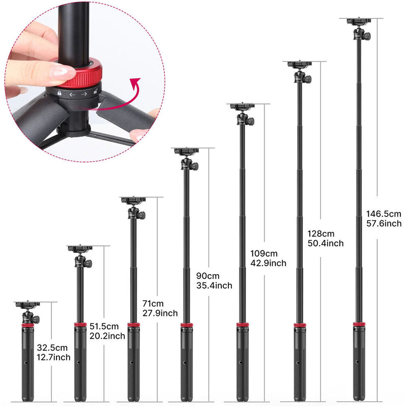 Ulanzi MT-44 Extendable Vlogging Tripod with Ball Head (Black)