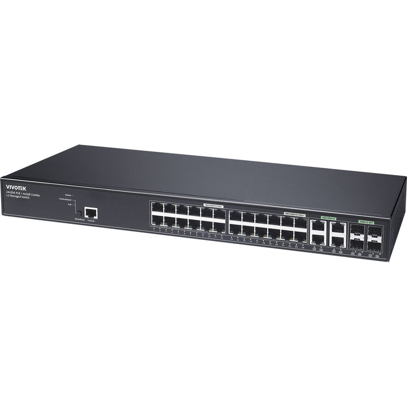Vivotek VIVOCAM AW-GEV-288A-370 24-Port Gigabit PoE++ Compliant Managed Network Switch