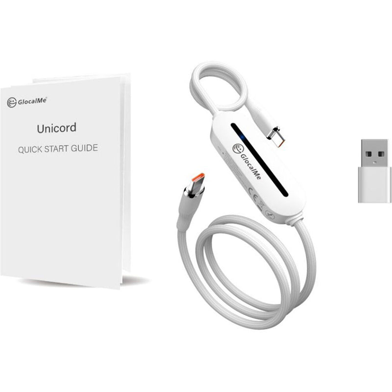 GlocalMe UniCord USB-C Cable with 4G CloudSIM Hotspot (3.3')