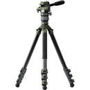 Tilta Travel Video Fluid Head with 3-Stage Carbon Fiber Tripod Legs (Forest Green)