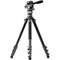 Tilta Travel Video Fluid Head with 3-Stage Carbon Fiber Tripod Legs (Space Gray)