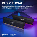 Crucial 32GB Pro Overclocking DDR5 6000 MT/s UDIMM Memory Kit (2 x 16GB, Black)