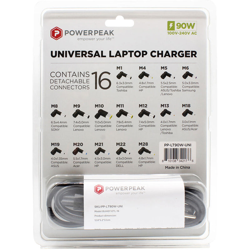 PowerPeak Universal Laptop Charger