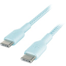 Belkin BoostCharge Braided 60W USB-C Cable (Blue, 6.6')