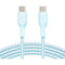 Belkin BoostCharge Braided 60W USB-C Cable (Blue, 6.6')
