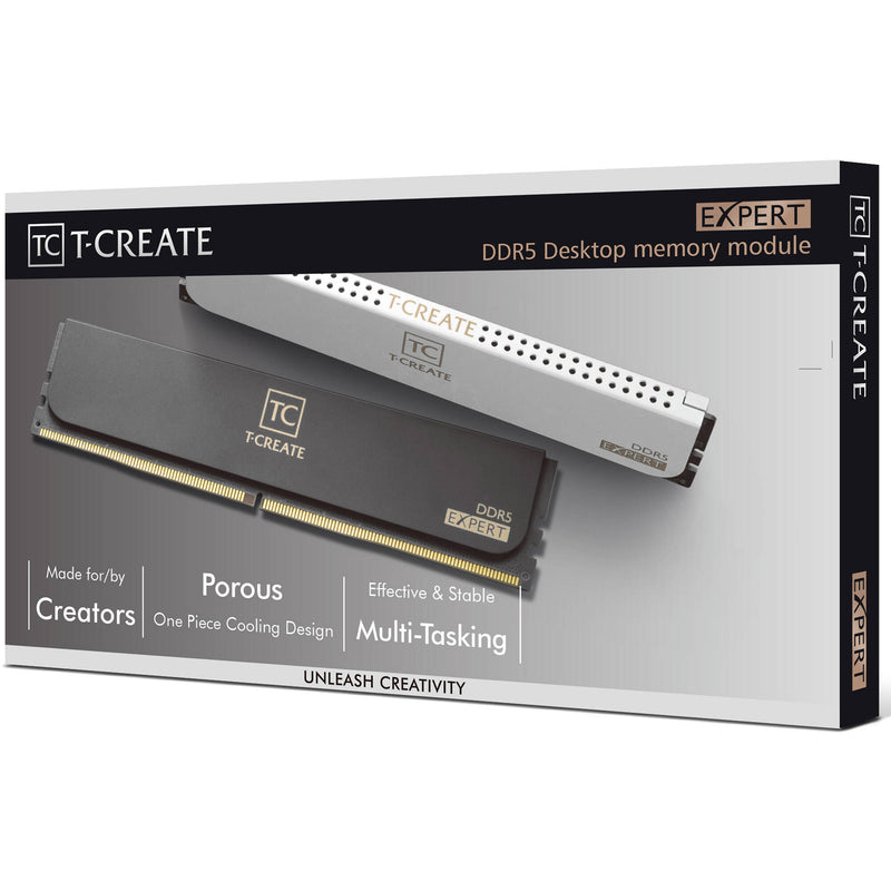 Team Group 32GB T-Create Expert DDR5 7200 MHz UDIMM Memory Kit (2 x 16GB, Black)