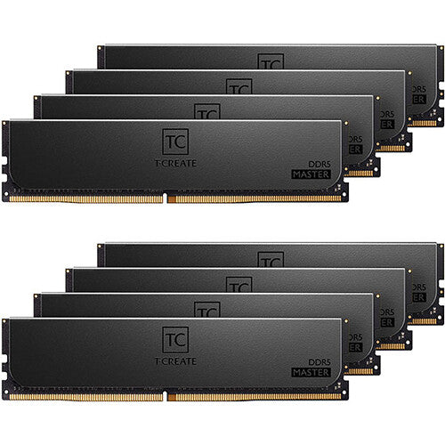 Team Group 128GB T-Create Master DDR5 6000 MHz ECC RDIMM Memory Kit (8 x 16GB, Black)