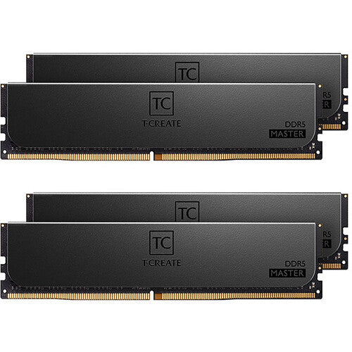 Team Group 64GB T-Create Master DDR5 6400 MHz ECC RDIMM Memory Kit (4 x 16GB, Black)