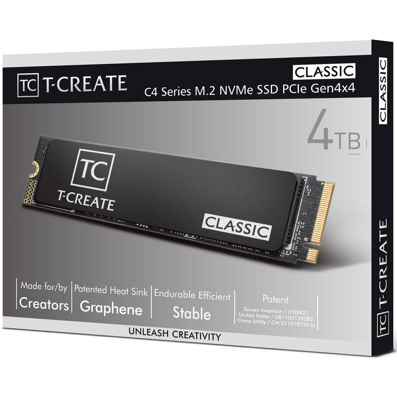 Team Group 4TB T-Create Classic C47 PCIe 4.0 x4 Internal SSD