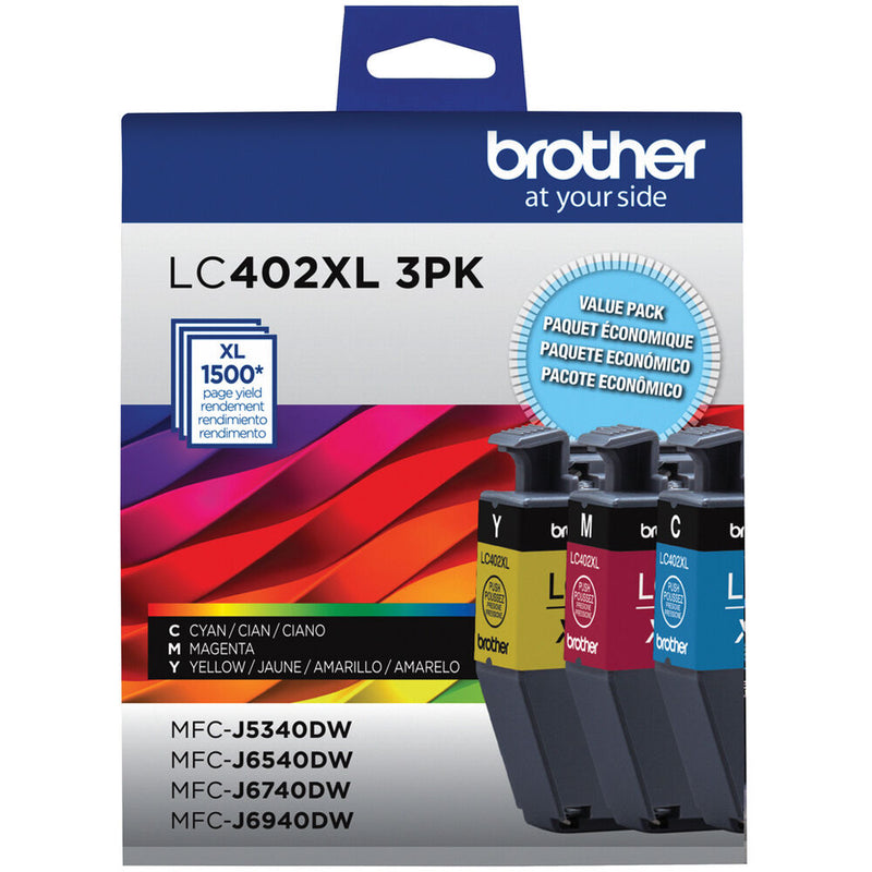 Brother Genuine LC402 INKvestment Tank High-Yield Color Ink Cartridge Set