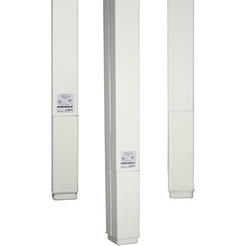 Wiremold Products Blank Steel Tele-Power Express Pole (White, 10.3')