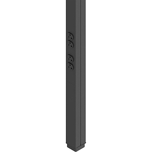 Wiremold Products Tele-Power Pole (Black, 15')