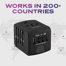 Statik 12W GloboCharge Universal Travel Adapter (Black)